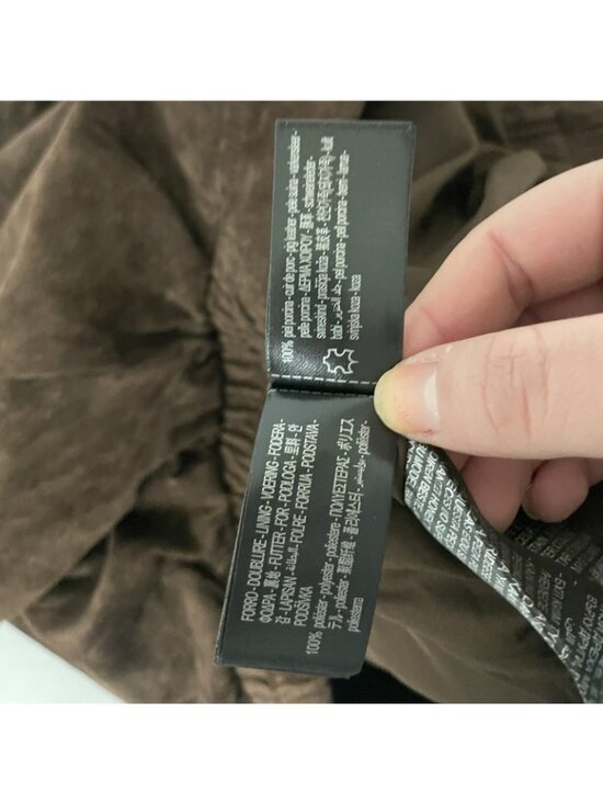 Zara Womens Leather Suede Bomber Jacket Coat Large L Brown 3046/258 NWT - Picture 11 of 15